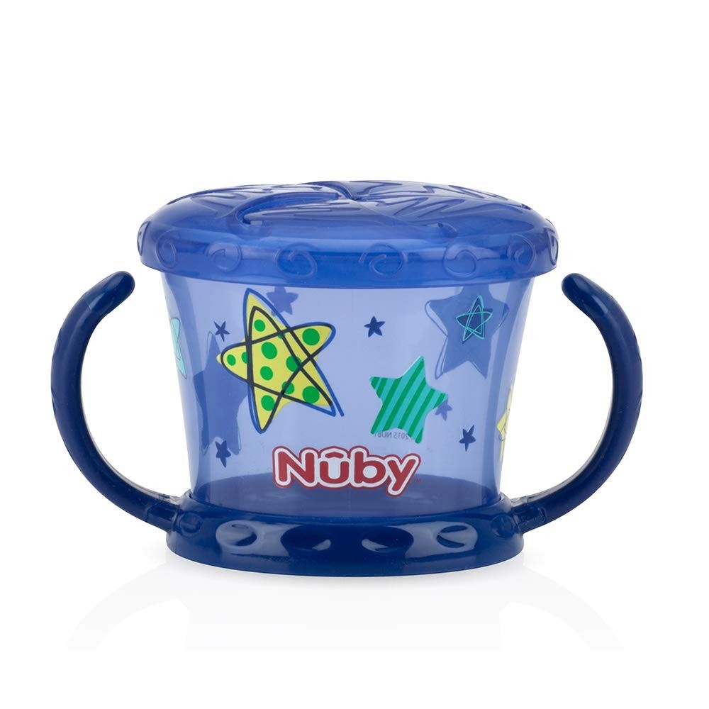 Nuby Porta Lanchinho Decorado Azul - Prático e Divertido para Crianças