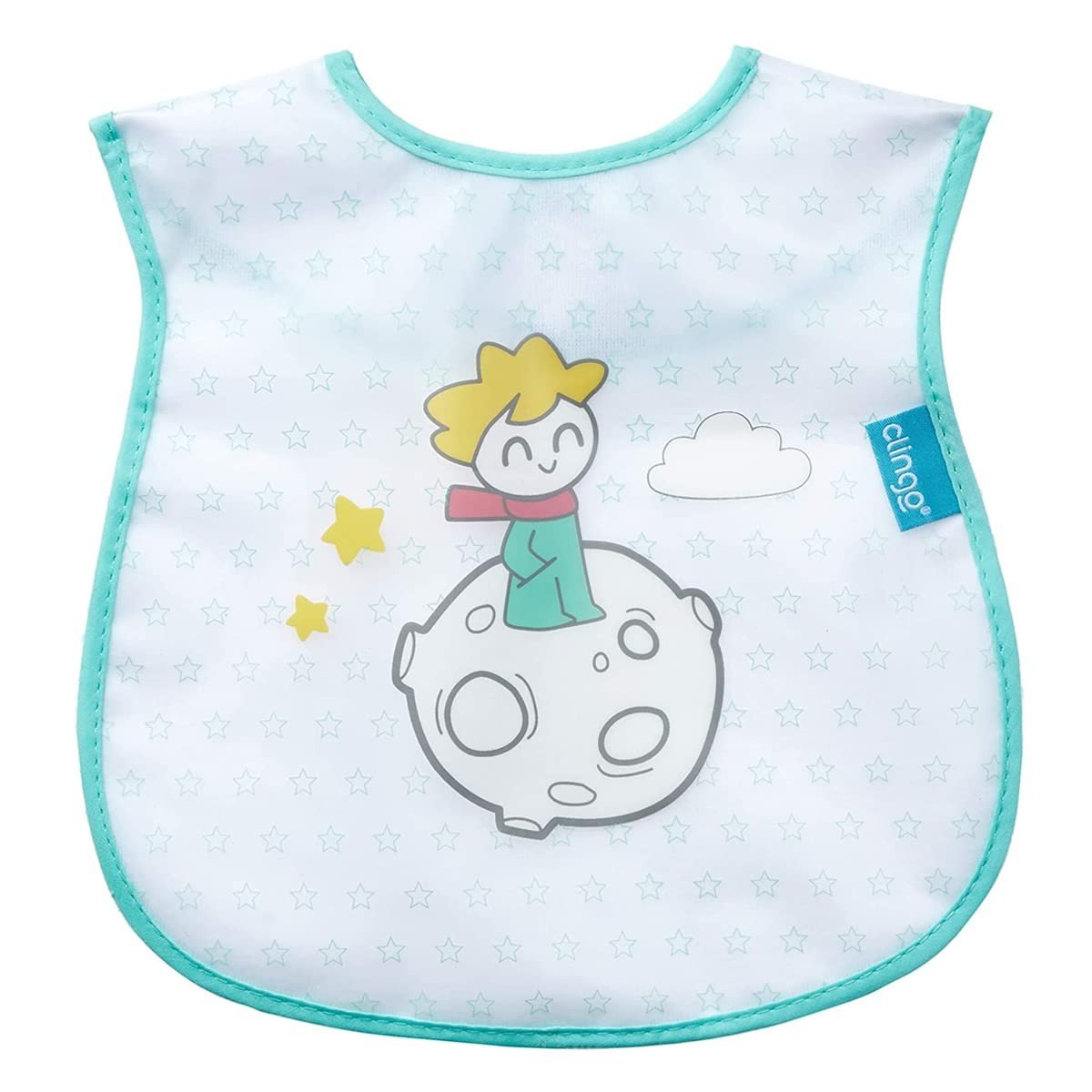 Babador Impermeável Astronauta Clingo - Proteção Divertida e Lavável para Bebês