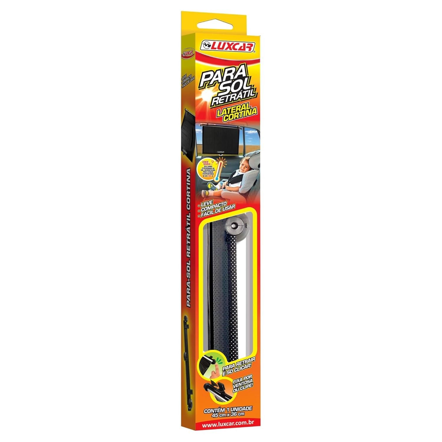 Para-Sol Lateral Retrátil Luxcar Universal: Conforto e Proteção Solar para Seu Carro