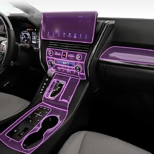 Película Protetora TPU Transparente PACSCI para Console Central Lexus LM 350/300h (2020-2023) - Anti-Risco e Alta Definição