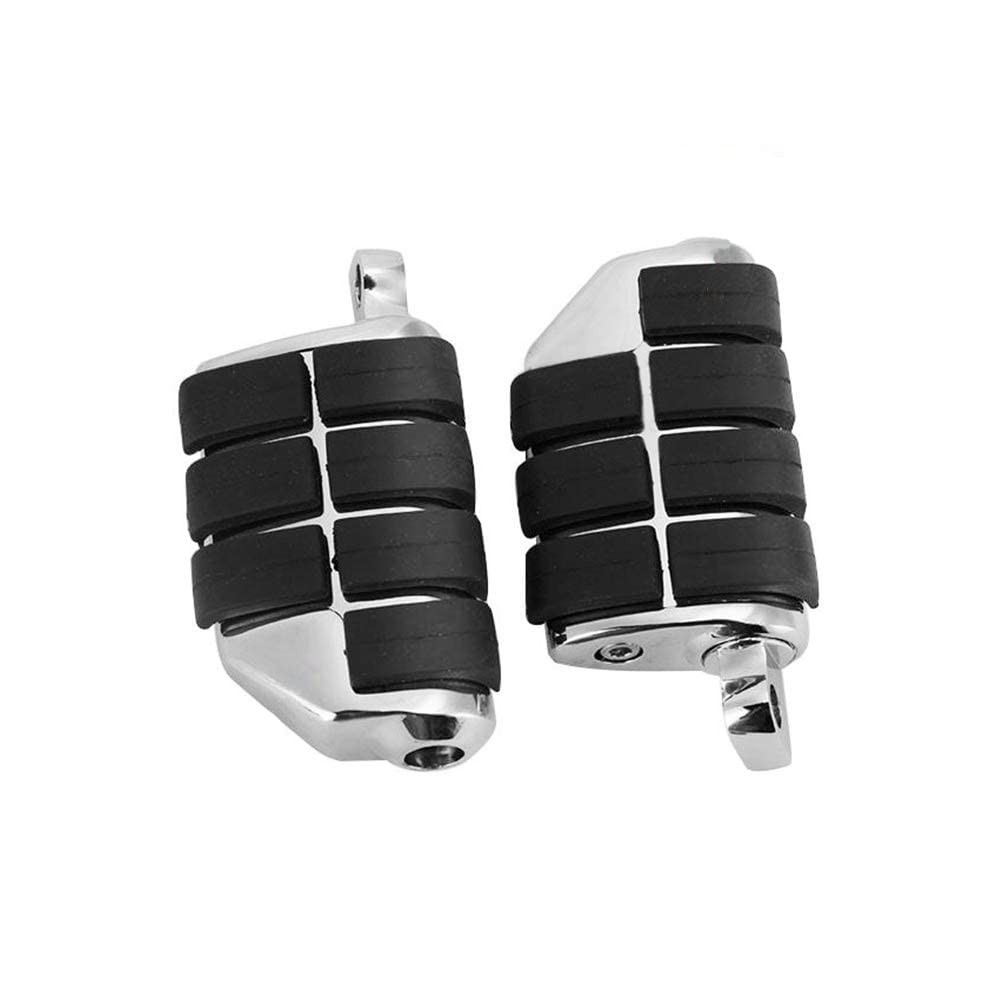 Pedaleiras Cromadas de Alumínio para Motocicleta - Conforto e Estilo para Harley, Yamaha e Mais