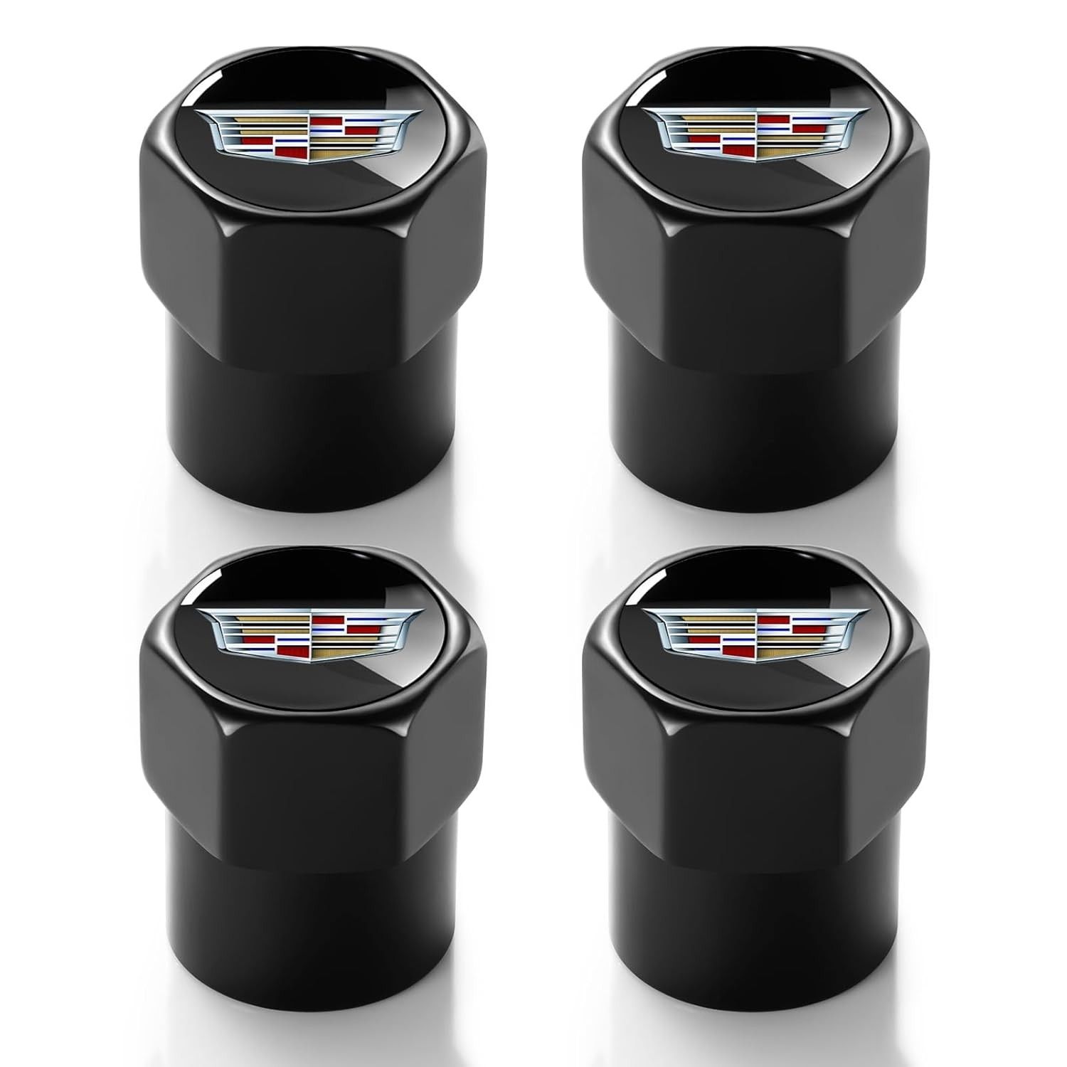 Tampas de Válvula de Pneu Premium para Cadillac: Estilo e Proteção para Seu Escalade, CT4, CT5, CT6 e Mais (4 Unidades Pretas)