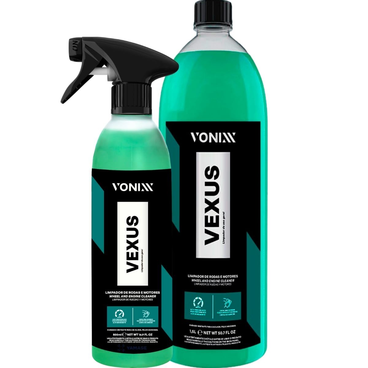 Kit Vexus Vonixx 1,5L + 500ml: Limpeza Profissional para Rodas e Motor