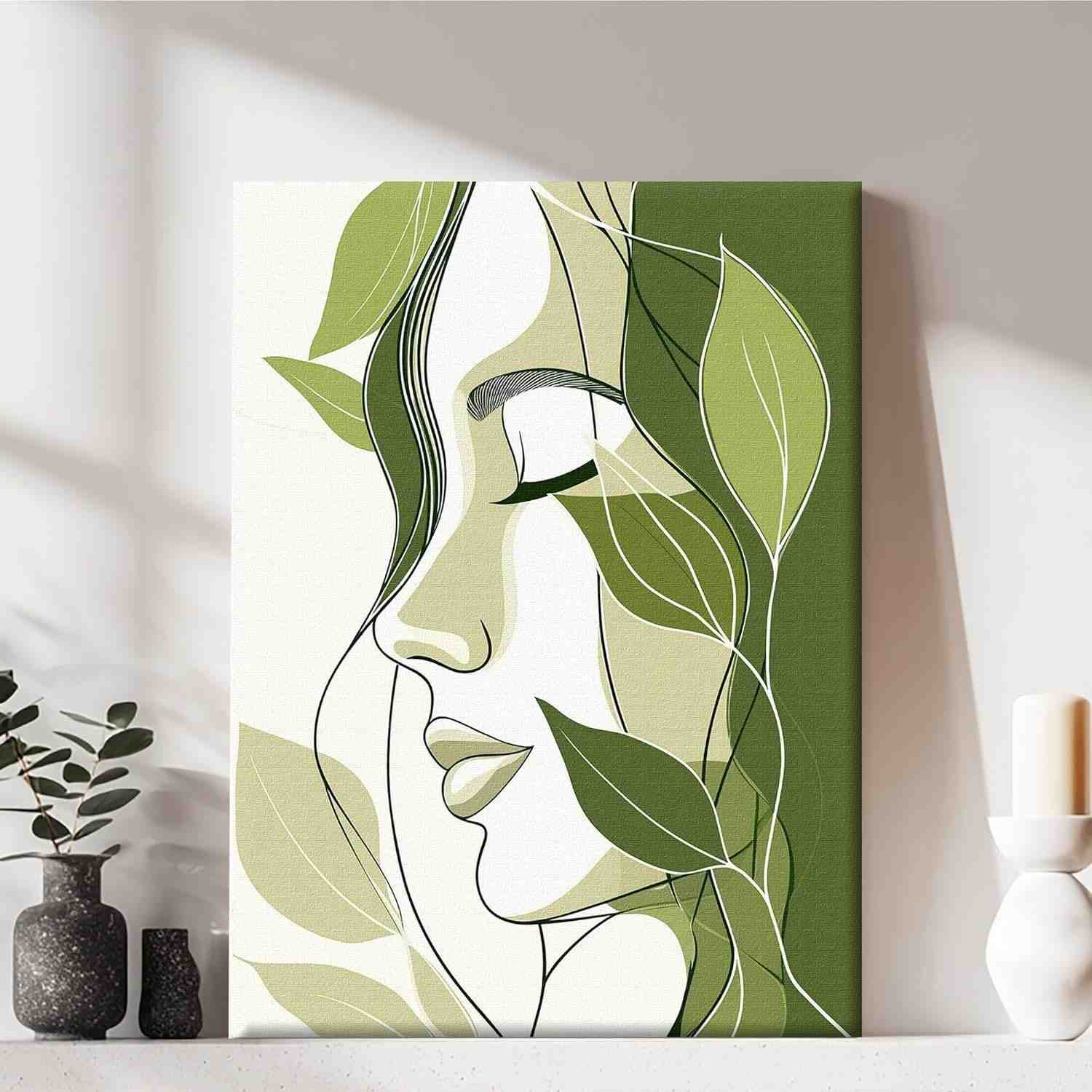 Arte de Parede em Tela emoldurada 19x28cm - Design Abstrato Moderno para Decoração de Casa e Escritório