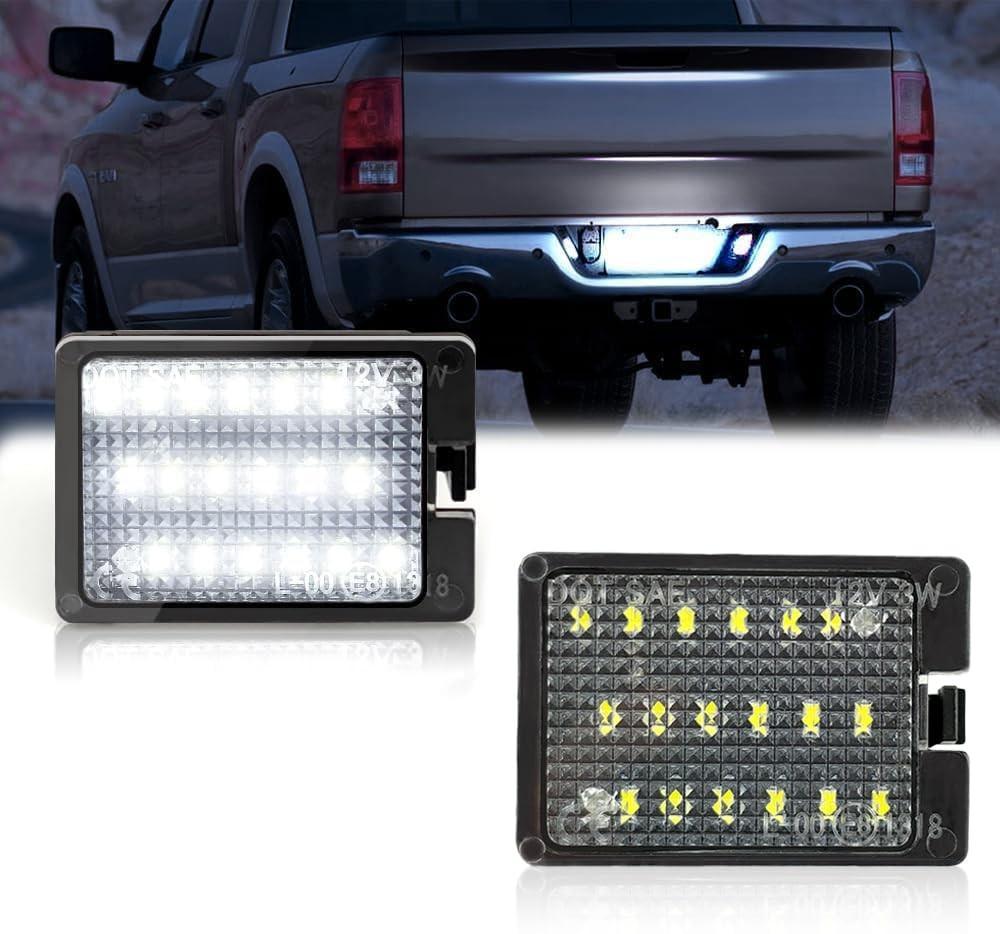 Conjunto de Luz de Placa LED para Dodge Durango 2014-2020: Branco Brilhante 6500K (2 Peças)