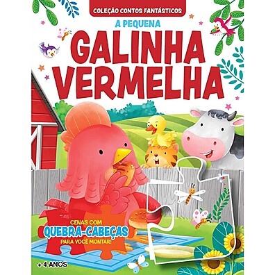 A Pequena Galinha Vermelha: Conto e Quebra-Cabeça!