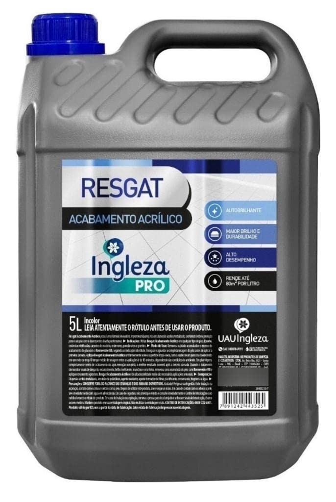 Cera Líquida RESGAT Impermeabilizante Incolor 5L - Proteção Duradoura para Pisos e Superfícies