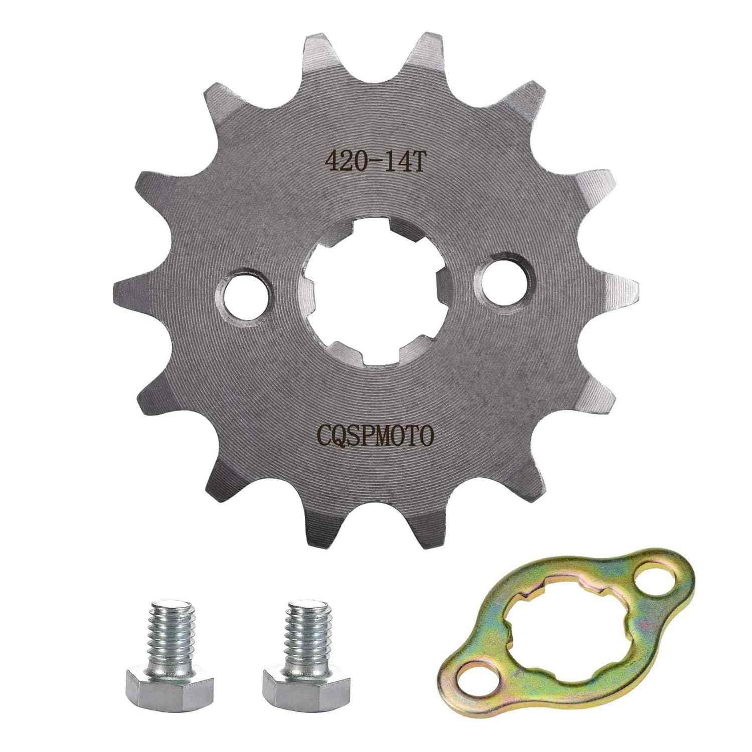 Roda Dentada Dianteira 420 14T 17mm para Motos 50cc-160cc | Pit Bikes, ATVs e Karts