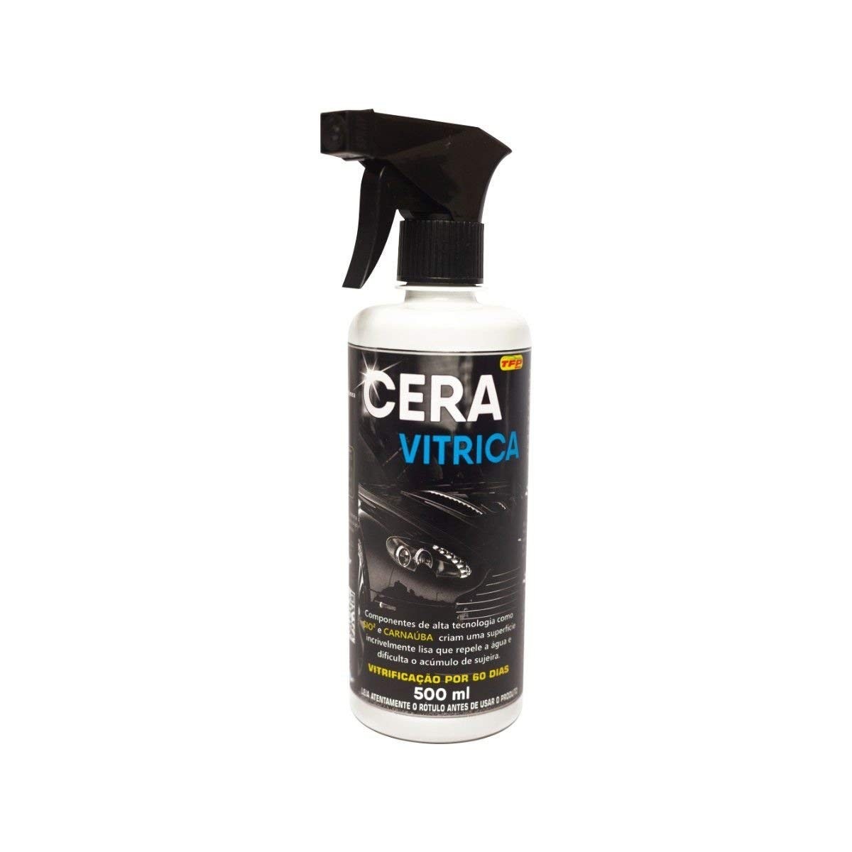 Cera Vitrica Automotiva Líquida Cristalizadora TFP 500ml - Brilho e Proteção por até 3 Meses