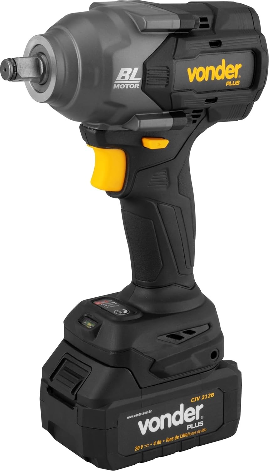 Chave de Impacto Vonder Plus 20V 1/2" CIV 212B - Potência e Durabilidade Profissional