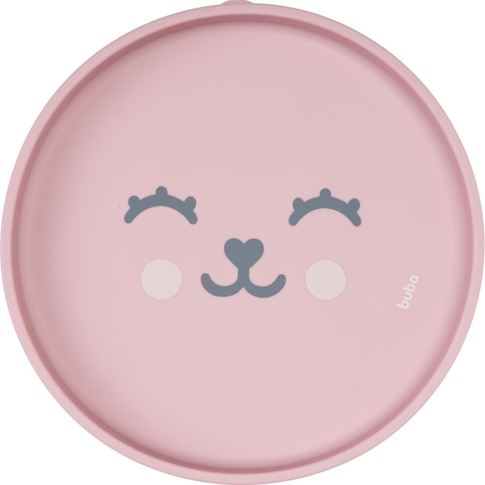 Pratinho em Silicone com Ventosa Gumy Rosa - Seguro, Higiênico e Prático para Bebês