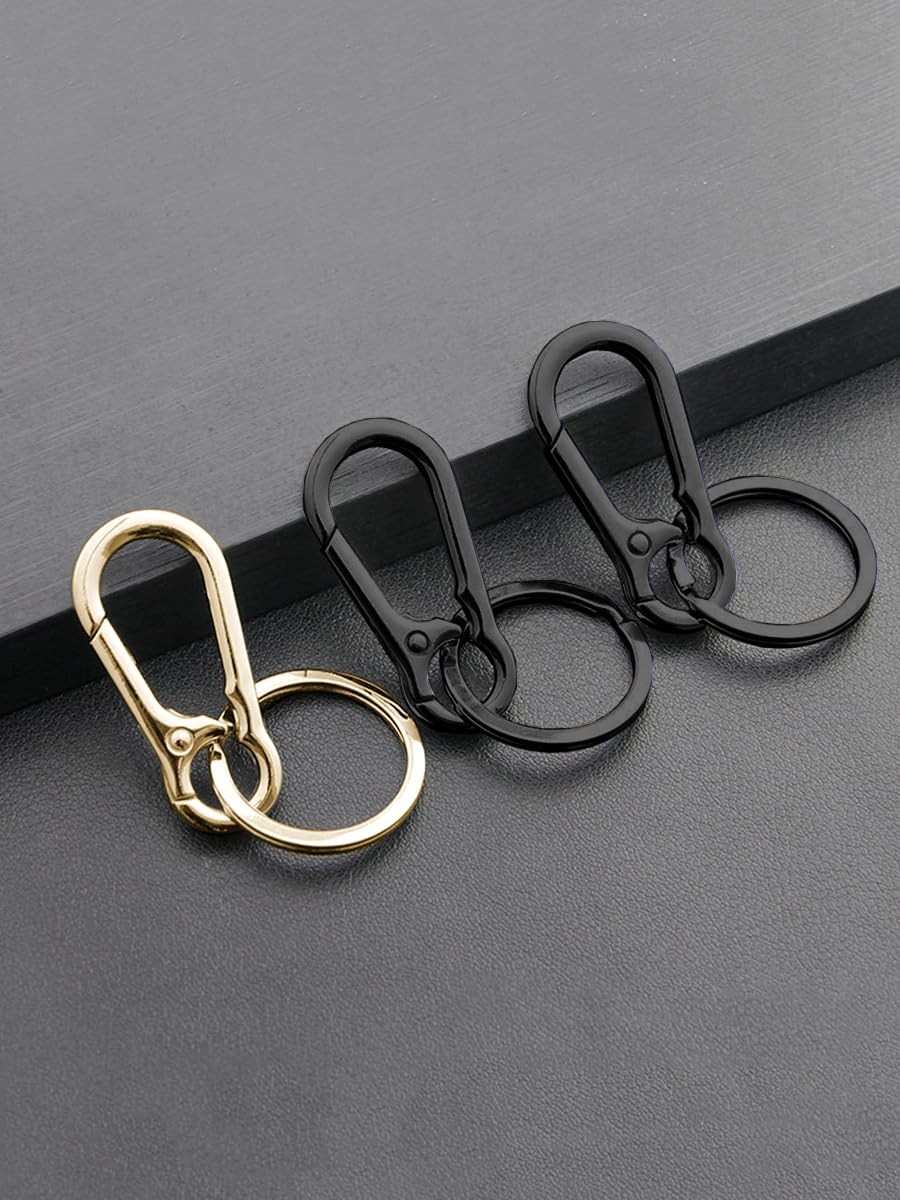 Kit 3 Chaveiros de Metal Premium: Elegância e Durabilidade para Suas Chaves (Prata, Preto, Dourado)