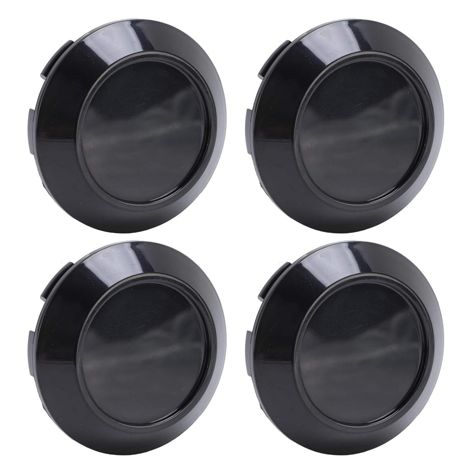 Jogo 4 Calotas Centro Roda 76mm ABS Pretas - Proteção e Estilo Premium