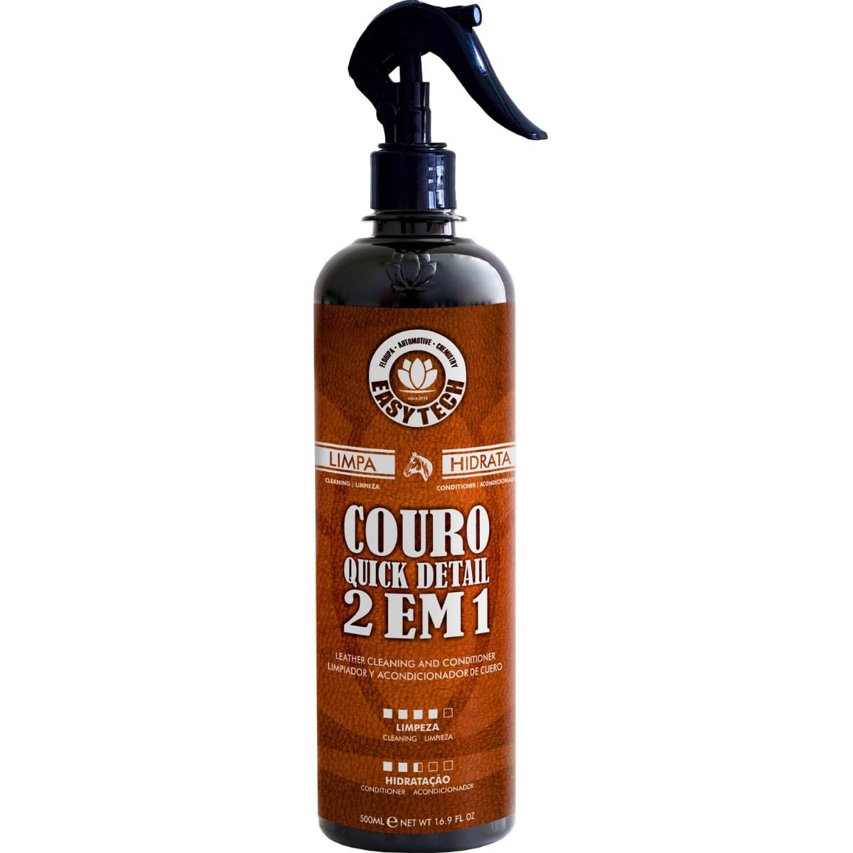Limpador e Hidratante de Couro Easytech Quick Detail 2 em 1: Brilho e Proteção Instantâneos!