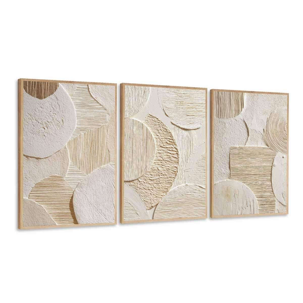 Quadro Decorativo Abstrato Moderno com Moldura e Vidro - Estilo Luxo para Sala, Quarto e Hall