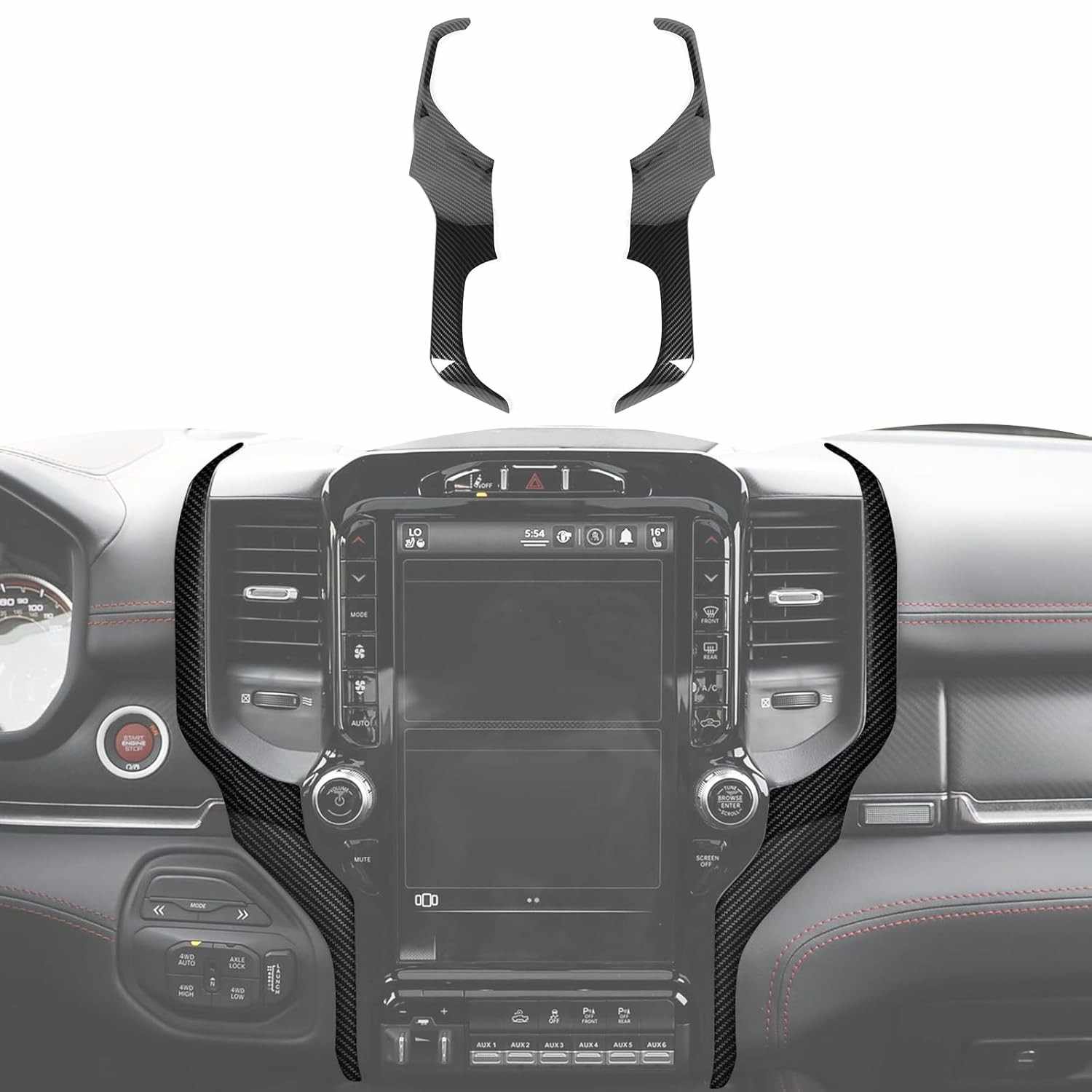 Kit 2 Capas Fibra de Carbono para GPS Dodge RAM 2019-2023 - Design Premium e Proteção