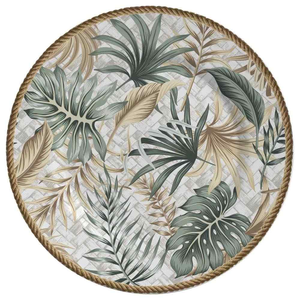 Prato Raso Eudora Alleanza - 6 Unidades | Cerâmica Premium com Decoração Digital