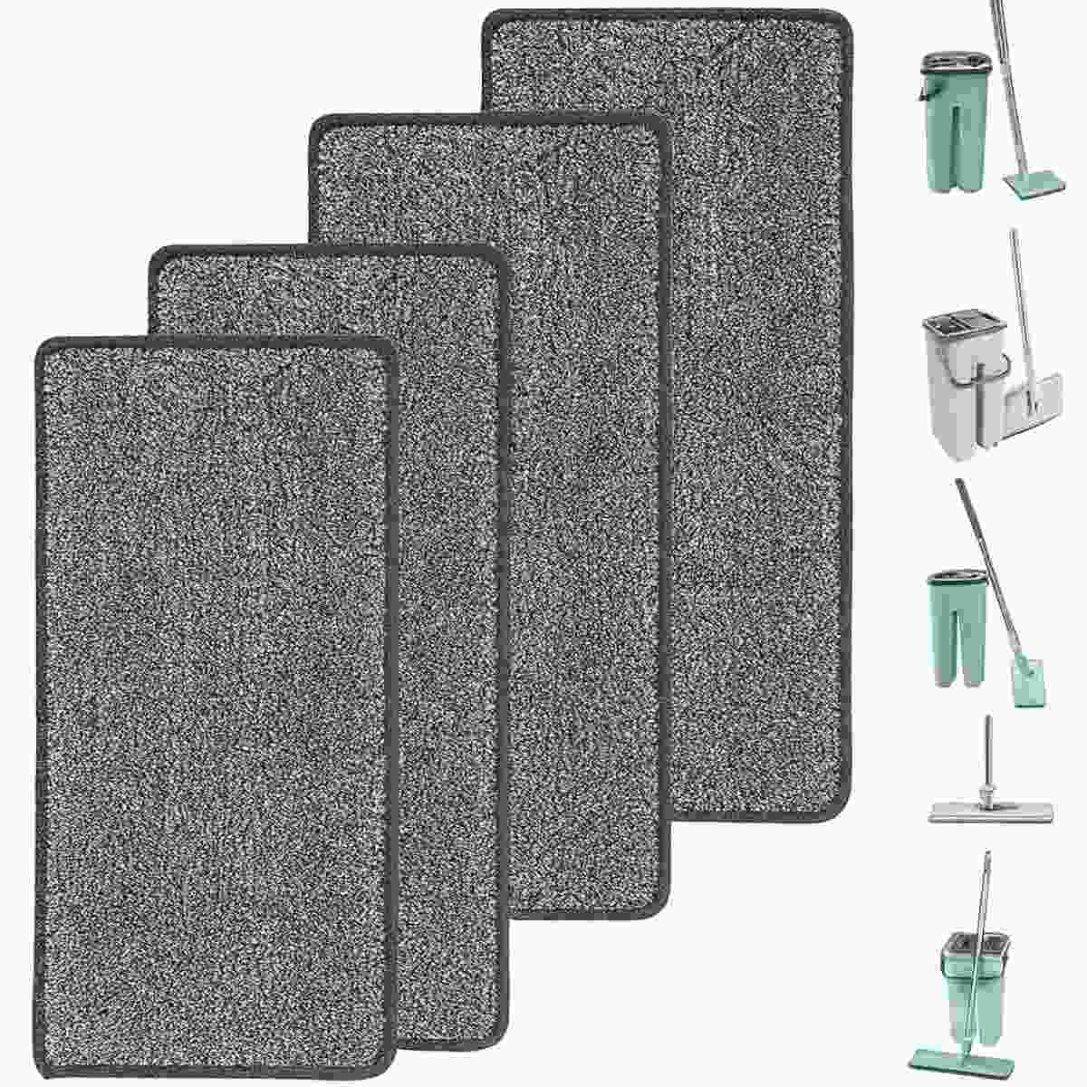 Kit 4 Refis para Mop Refil de Microfibra 36x10,5cm - Alta Absorção, Lavável e Reutilizável