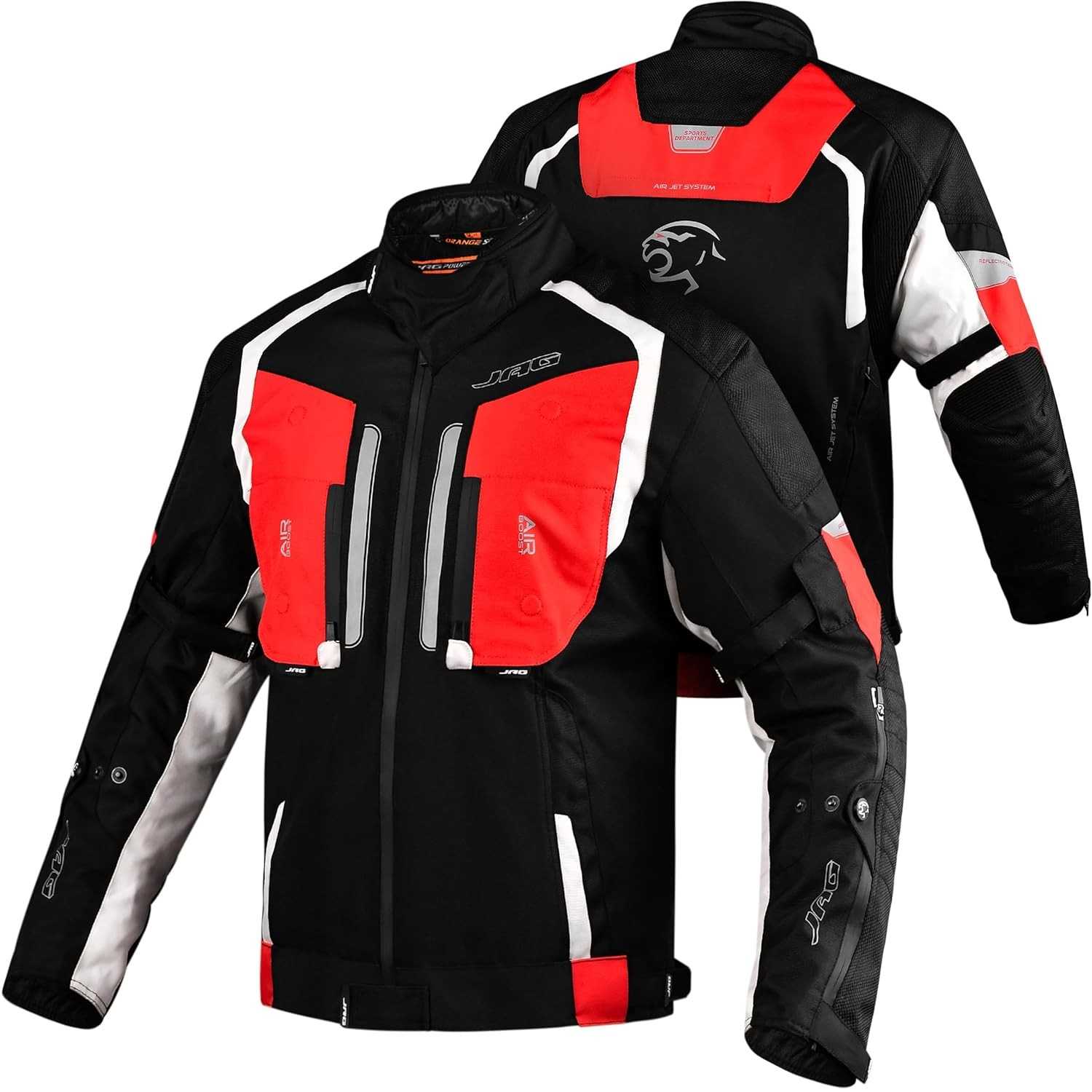 JAG Jaqueta masculina de malha refletiva para motociclista | Jaqueta cordura esportiva dupla blindada CE com forro removível