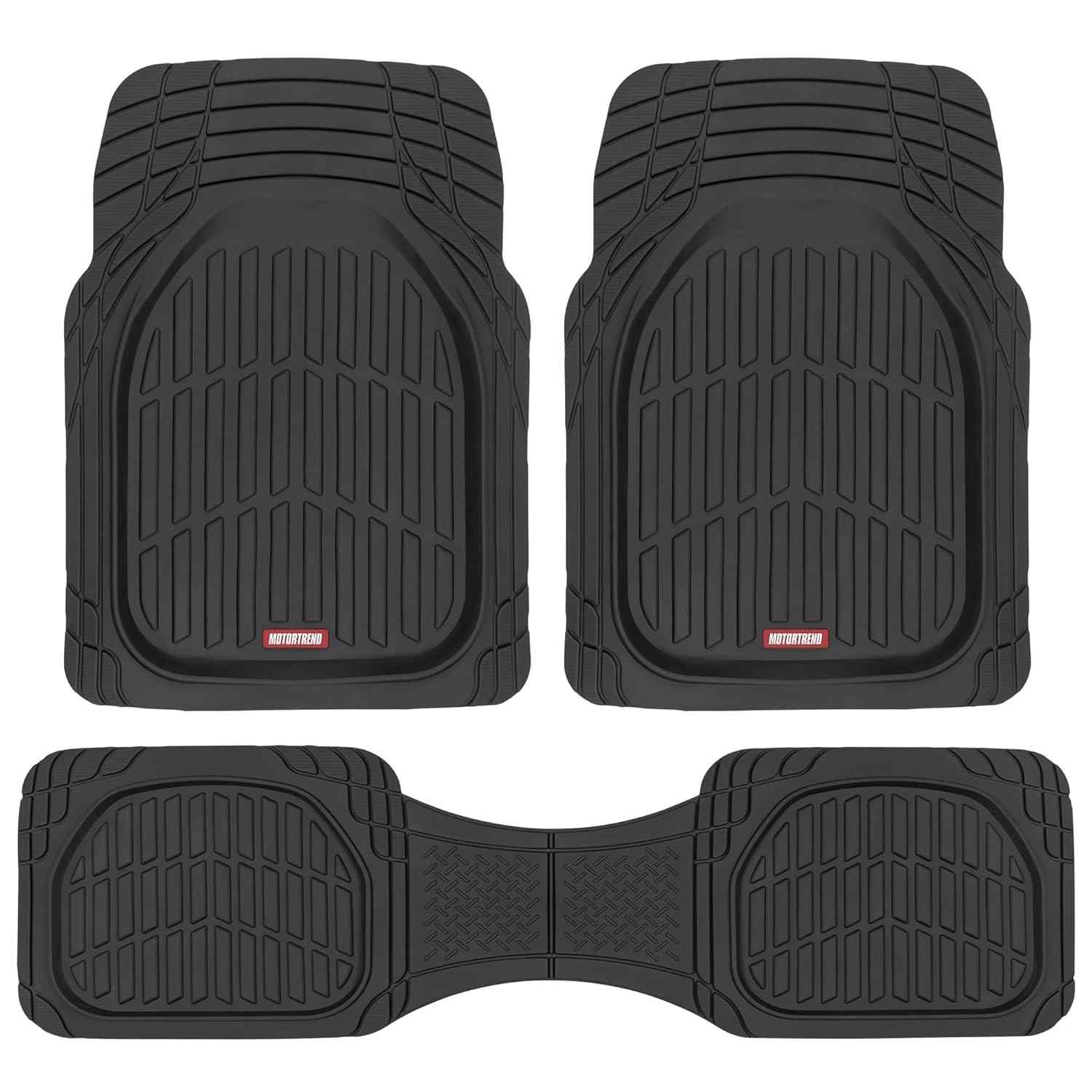 Tapetes de Borracha Motor Trend MT-923-BK: Proteção Flexível e Resistente para Seu Veículo