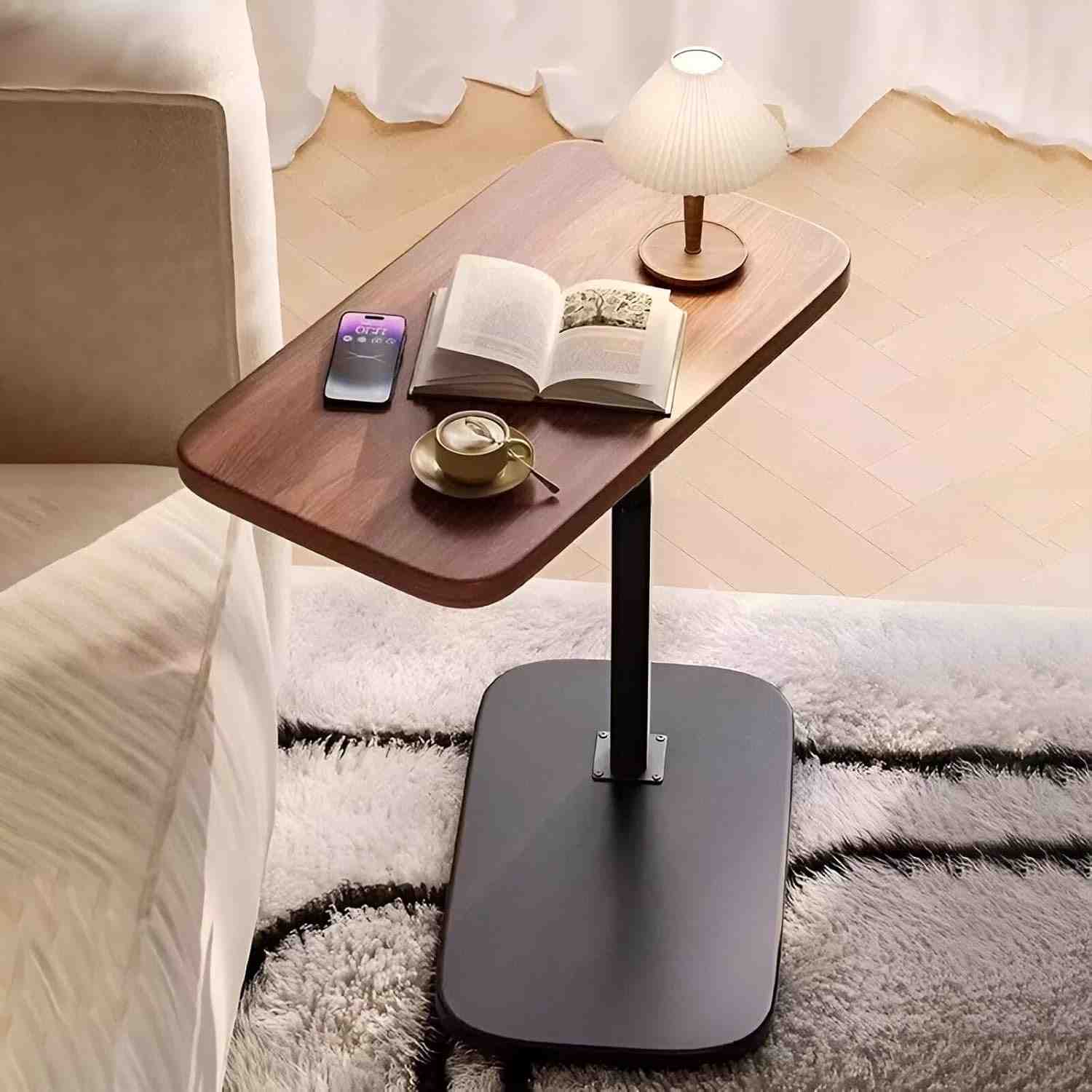 Mesa de Apoio Lateral Premium para Sofá e Cama | Estrutura Resistente e Design Moderno | VARENZIA