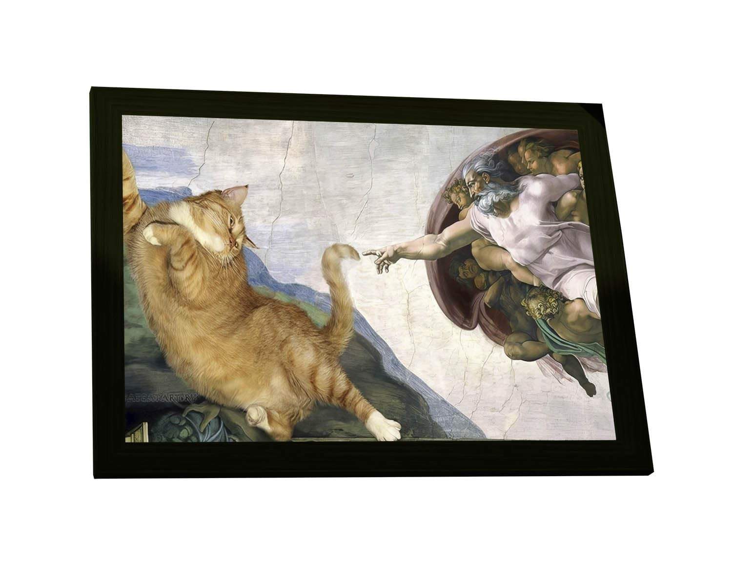 Quadros Decorativos Gatos em Obras de Arte - Decoração Engraçada para Quarto e Sala