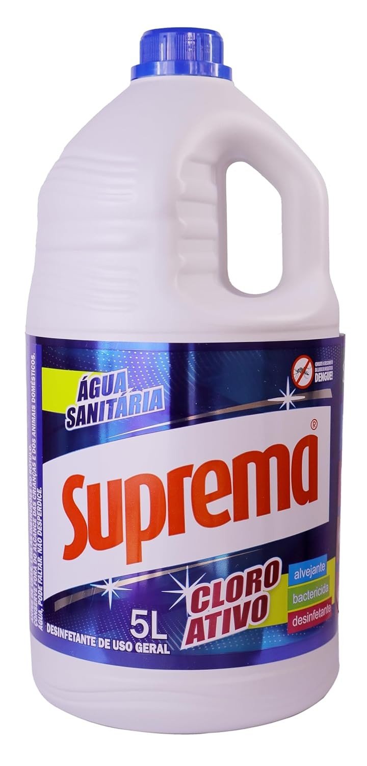 Água Sanitária 5L - Suprema: Limpeza Poderosa e Segura para Sua Casa
