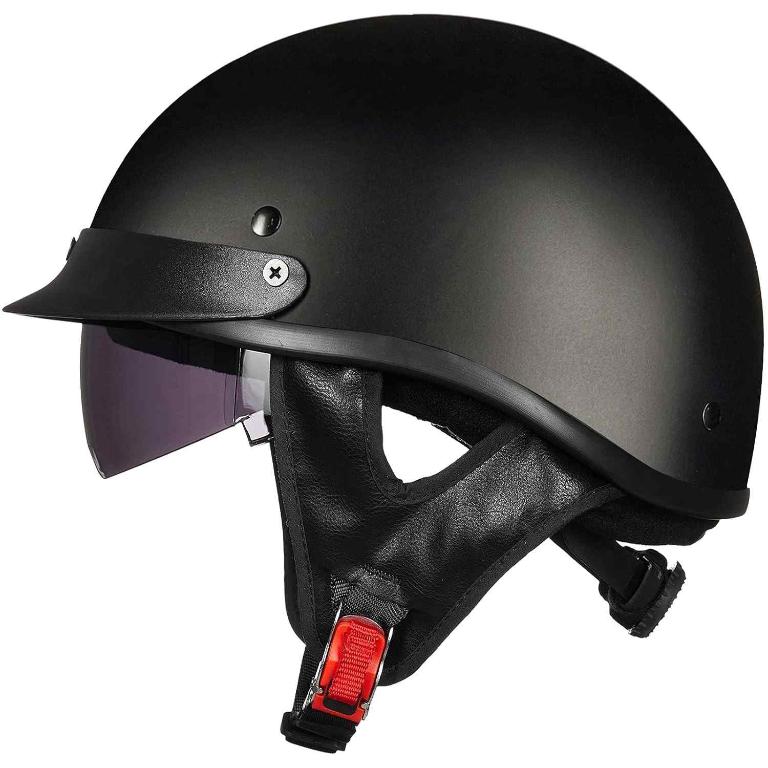 Ilm Meio Capacete Motocicleta: Estilo, Segurança e Conforto com Viseira Solar e Liberação Rápida - Aprovado DOT