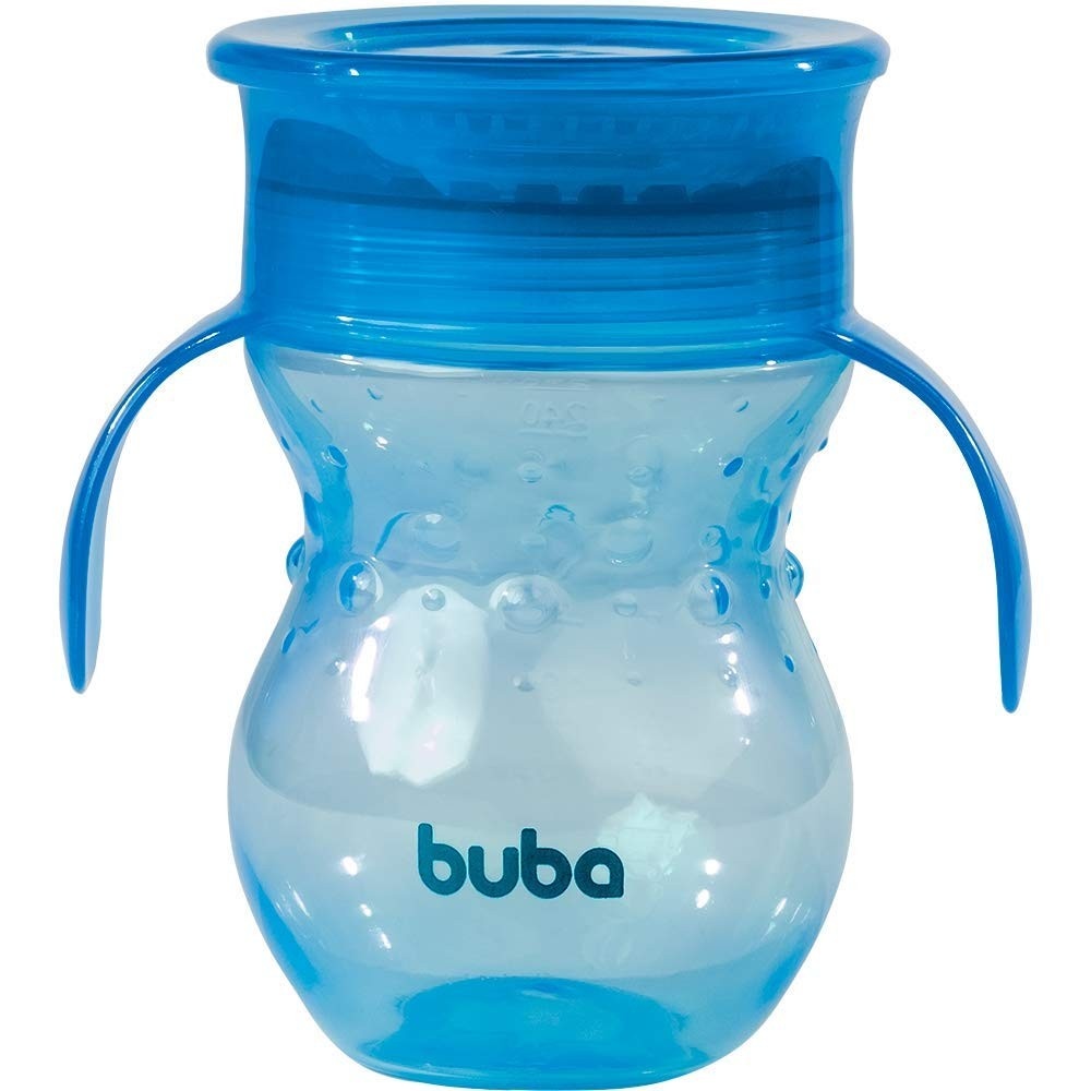 Buba Copo 360º Com Alça Azul - Seguro, Atóxico e Ideal para Bebês