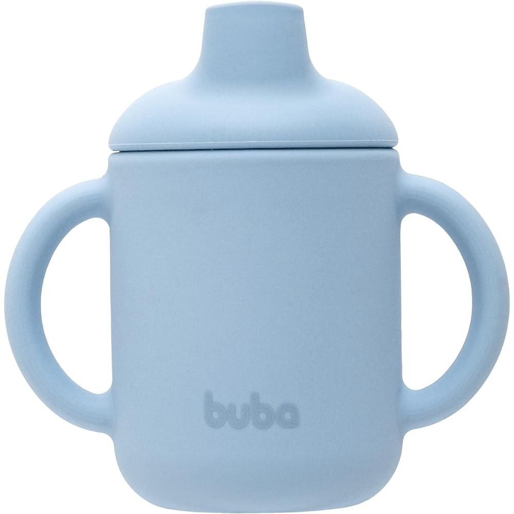 Copo em Silicone Azul da Buba - Seguro, Antivazamento e Livre de BPA