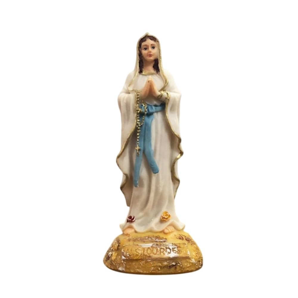 Imagem de Nossa Senhora de Lourdes em Resina - 15 cm | Decoração e Fé Católica