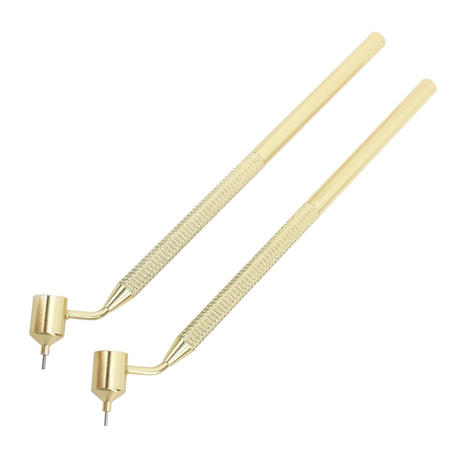 TOPINCN 2PCS 0.5mm & 0.7mm Governando Pen Set, Ajustável Slant Nib Paint Pen, Alumínio Skid Resistência Handle Fluid Writer para Retocar Reparação, Desenho de Arte, Cerâmica & DIY