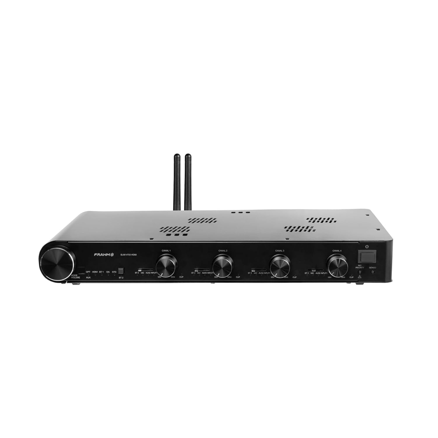 Amplificador Frahm Slim 4700 HDMI: Som Potente e Conectividade Total (4x120W RMS)