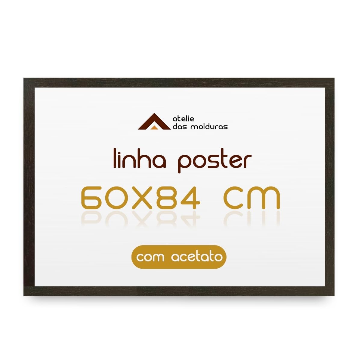 Moldura 60x84 com Acetato para Quadros e Posters - Proteção e Estilo para sua Decoração
