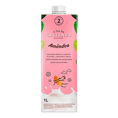 A Tal da Castanha: Bebida de Amêndoas Orgânica 1L