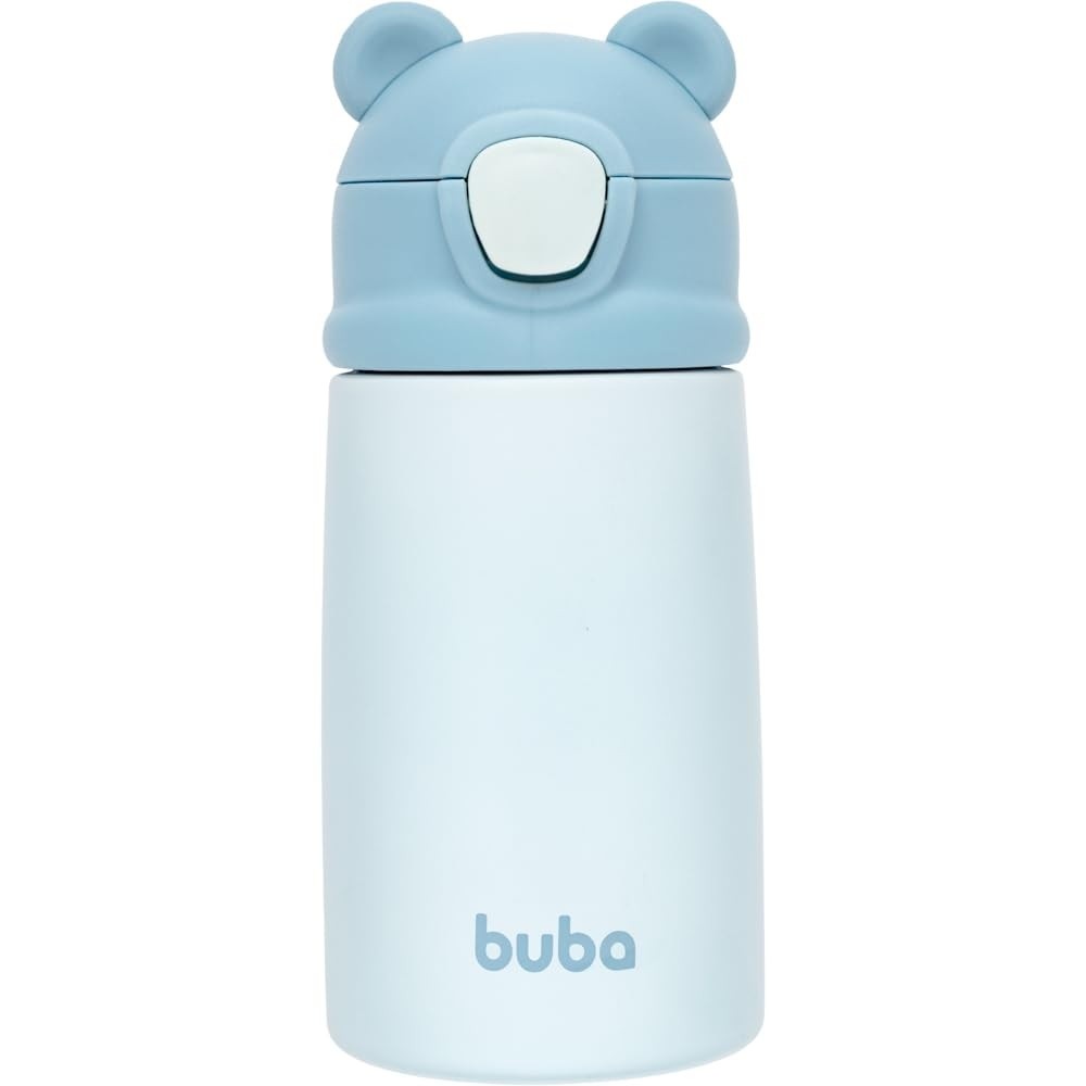 Copo Térmico Buba Ursinho Azul - Parede Dupla para Bebês e Crianças