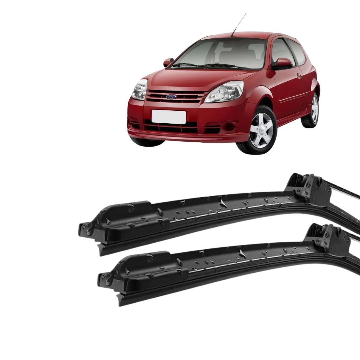 Palhetas Limpador Para-brisa Silicone Tiger Auto Ford Ka 2010-2013 (Par)