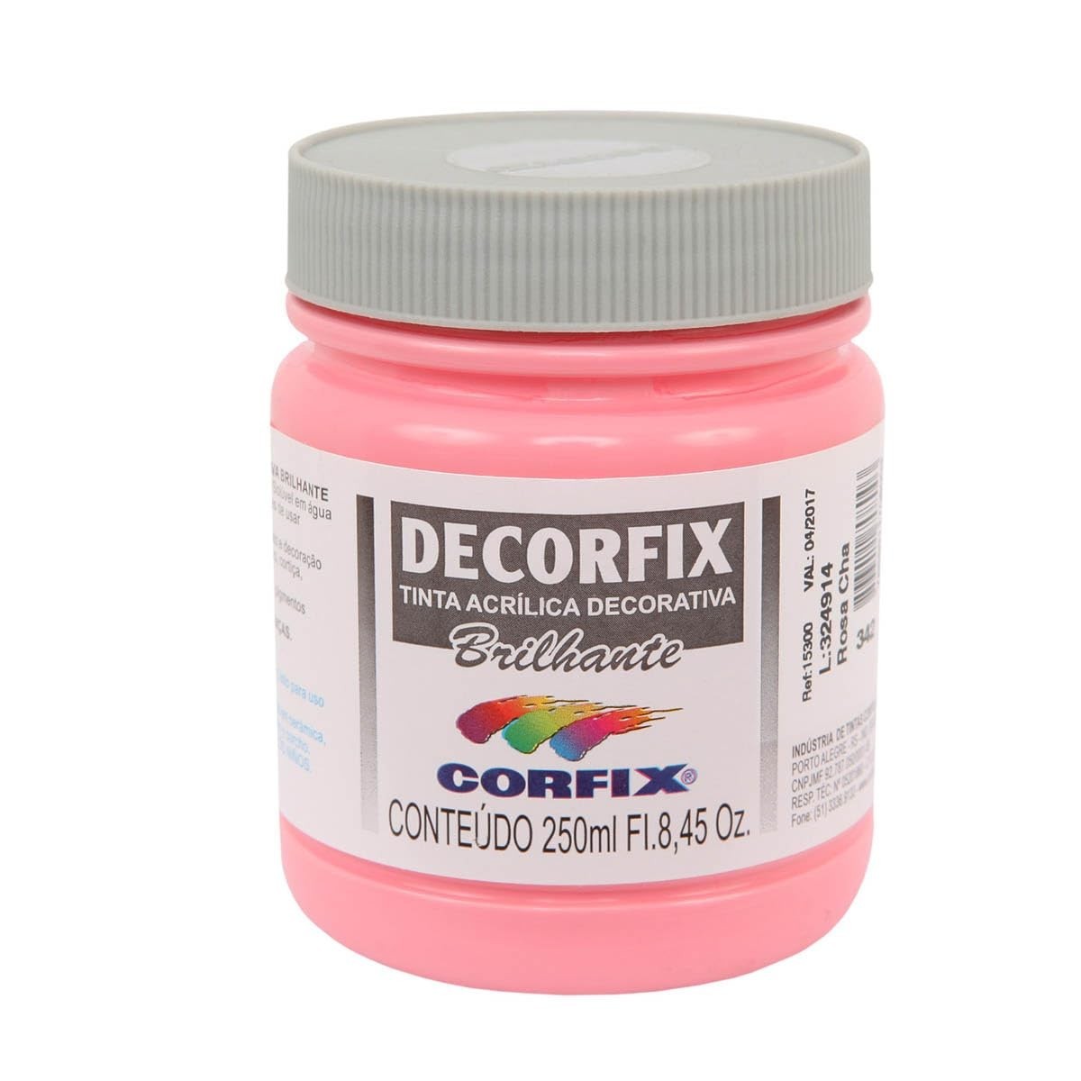 Tinta Decorfix Brilhante Rosa Chá 342 - 250ml | Acabamento Perfeito e Secagem Rápida