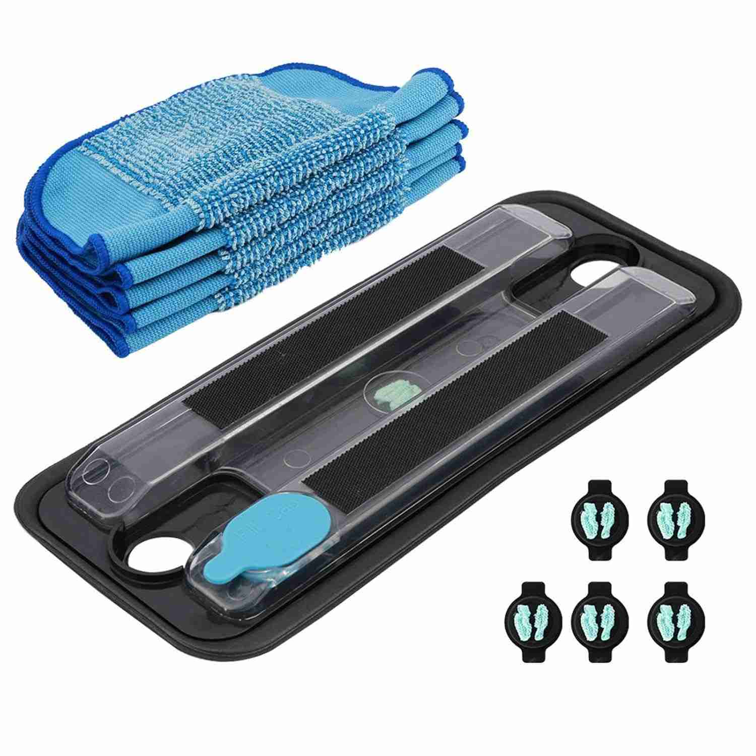 Kit Essencial Tookie: 11 Peças para Braava 380/380T - Reservatório, Panos e Tampas para Limpeza Impecável