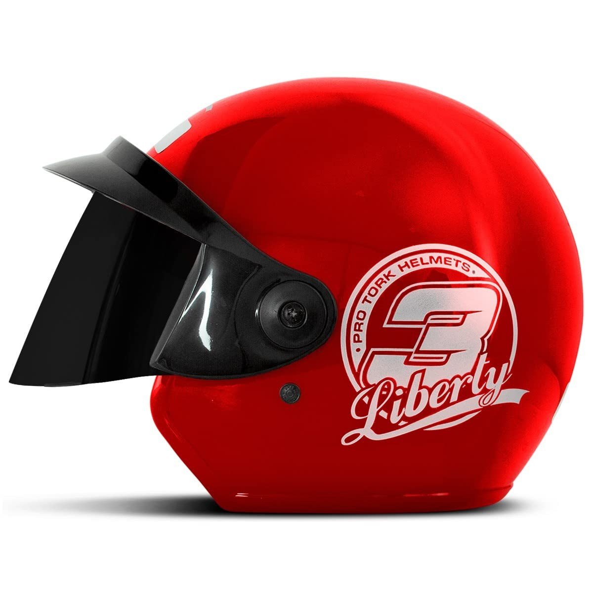 Capacete Aberto Pro Tork Liberty 3 Solid Vermelho - Segurança e Estilo para Sua Pilotagem