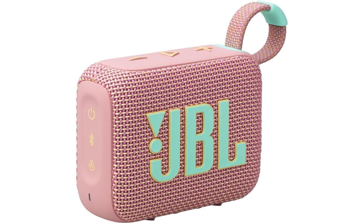 JBL Go 4: Caixa de Som Ultraportátil à Prova d'Água Rosa com Som Pro e 7h de Bateria