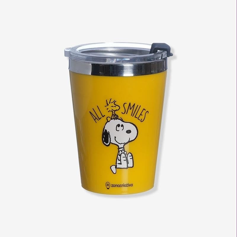 Copo Com Tampa Snoopy Peanuts - Estilo e Conveniência em um Único Produto