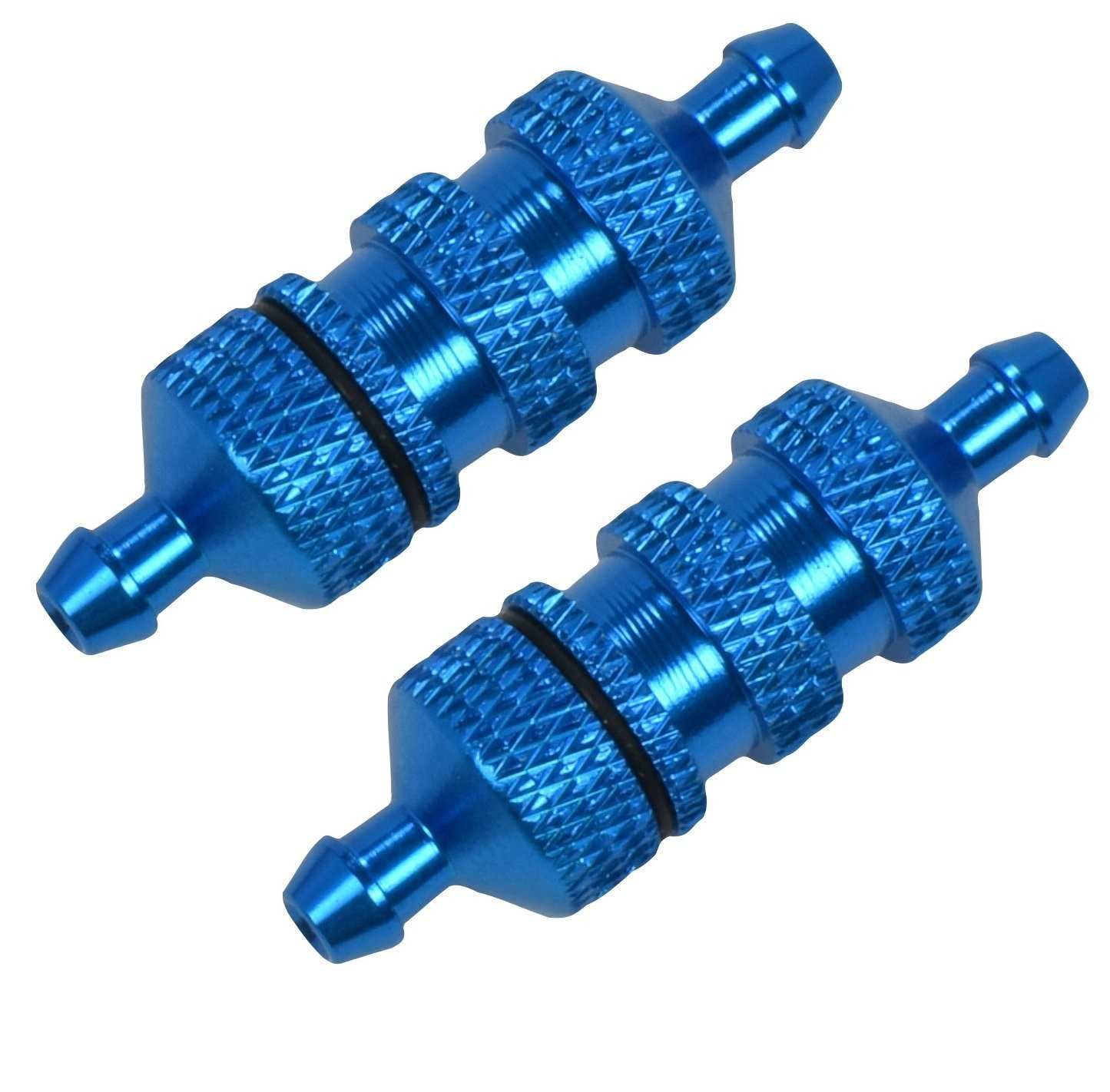 Filtro de Combustível Alumínio Azul Apex RC Products (2 Unidades) - Proteção Essencial para seu Motor Nitro