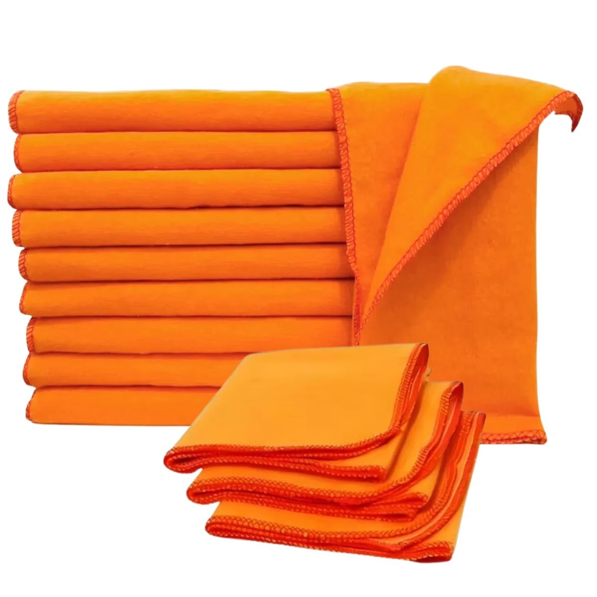 Flanela Pano de Limpeza Profunda 12 Unidades 30x40 cm - Multiuso e Reutilizável