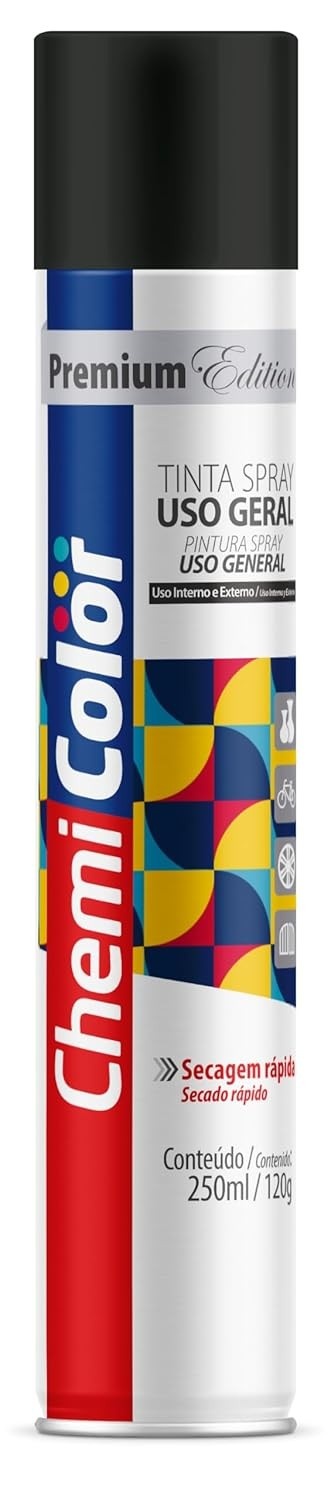 Chemicolor Tinta Bege 250ml - Acabamento Uniforme e Secagem Rápida para Artesanato e Reparos