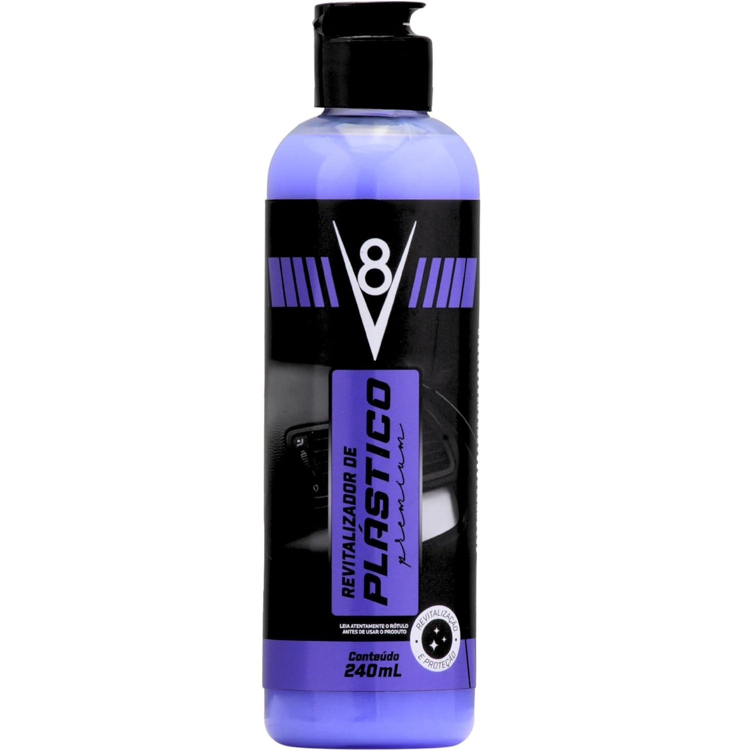 V8 Revitalizador de Plásticos Automotivos Roxo 240ml: Renove e Proteja seu Carro!