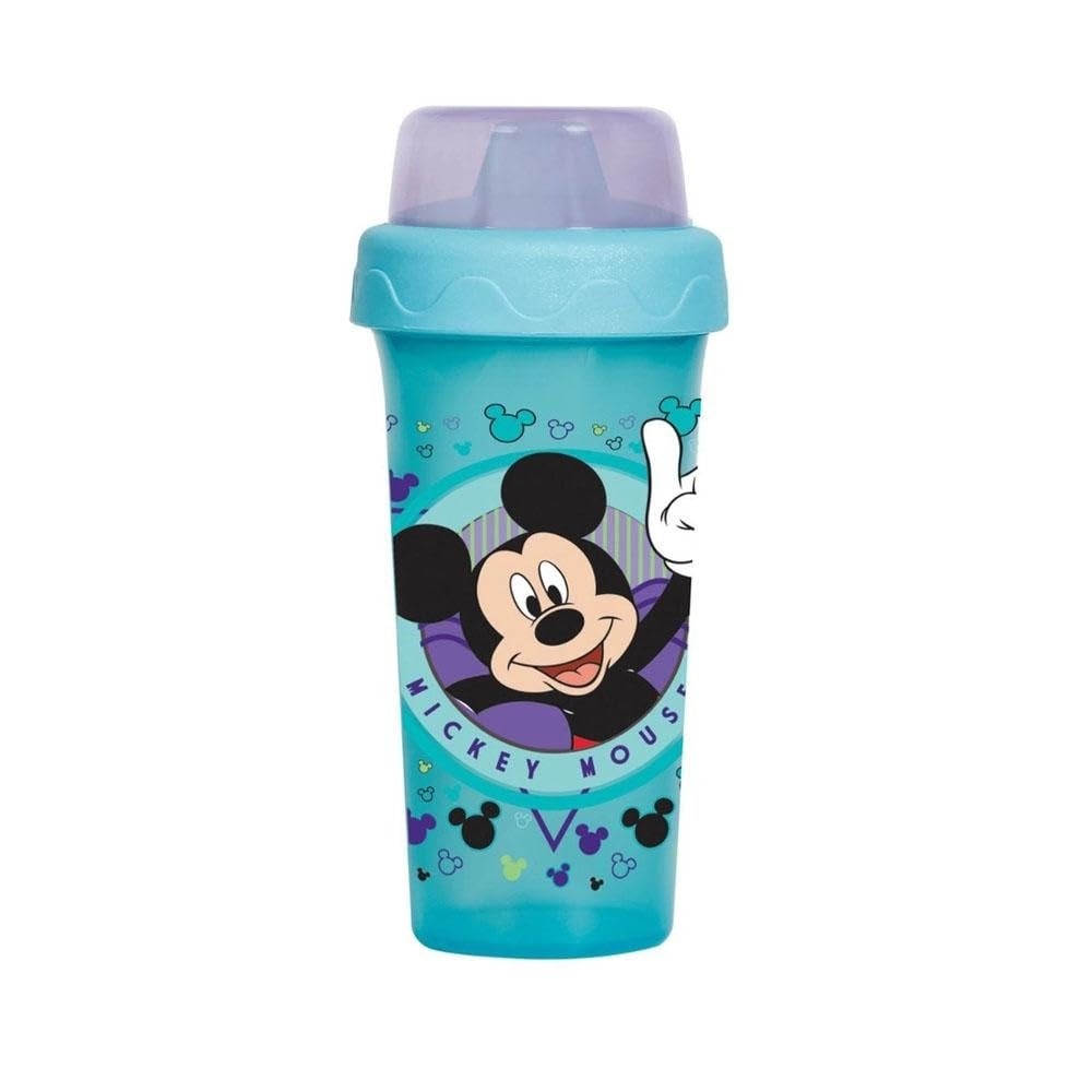 Copo Premium com Válvula Disney 340ml Mickey Azul Babygo - Seguro, Durável e Estiloso