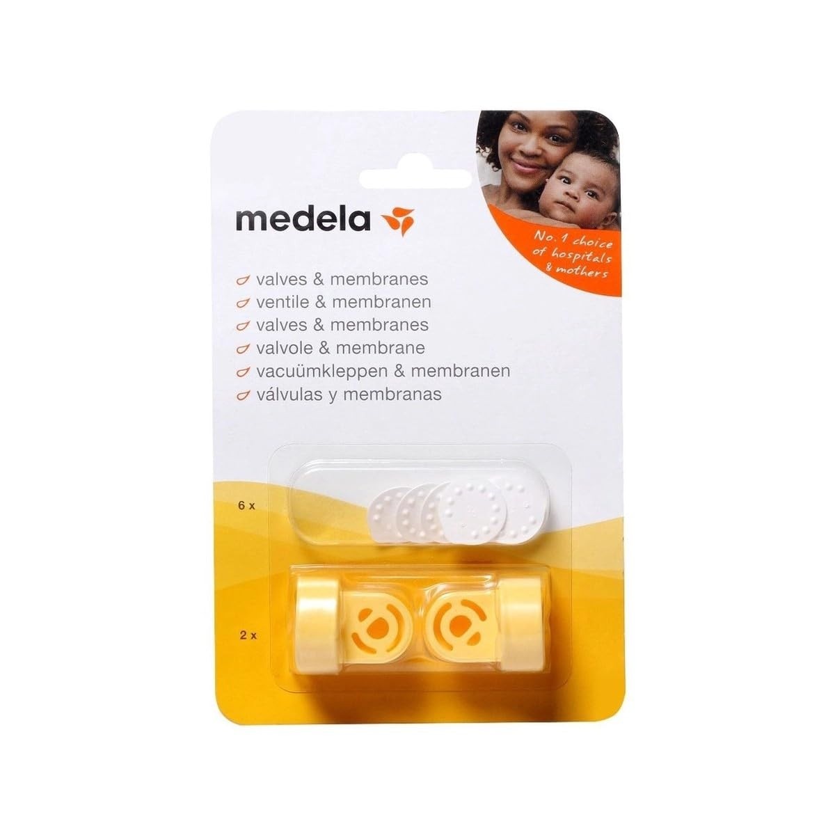 Válvulas e Membranas para Bomba de Leite Medela - 2 Válvulas + 6 Membranas