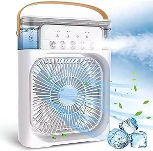Ventilador Portátil HANGAR TREZE com Função de Umidificador e Climatizador | Ideal para Ambientes Pequenos