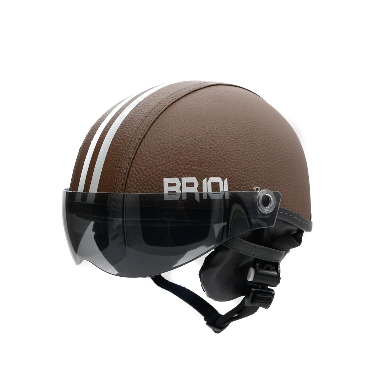 Capacete Coquinho BR 101 Premium: Estilo Vintage, Segurança e Viseira Fume para Bike Elétrica, Scooter e Skate